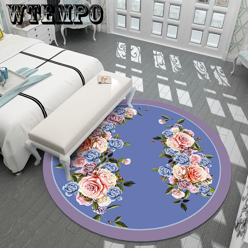 Yoga Mat Chinese Round Carpet Retro Wind Carpet Living Room Carpet Soft Room Carpet Sofa Mat