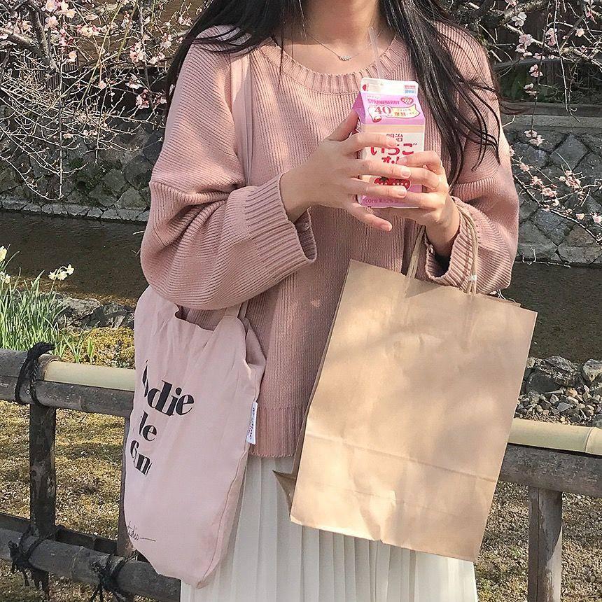 3 Colors Girly Warm Solid Purple O-Neck Loose Sweater Blouse Simple Color Chic Sweaters