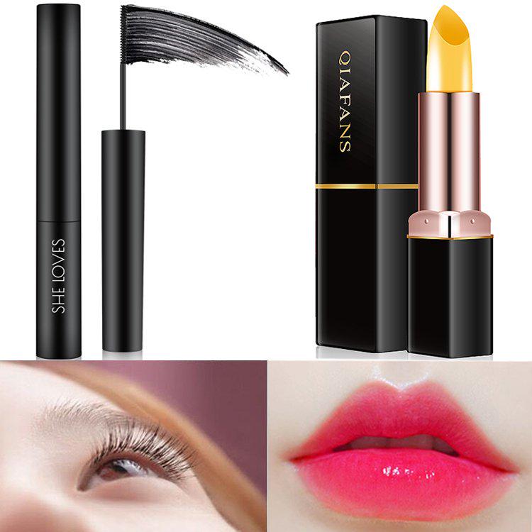 Ultra-fine brush mascara extended curl thick waterproof eyebrow pencil waterproof eyeliner set
