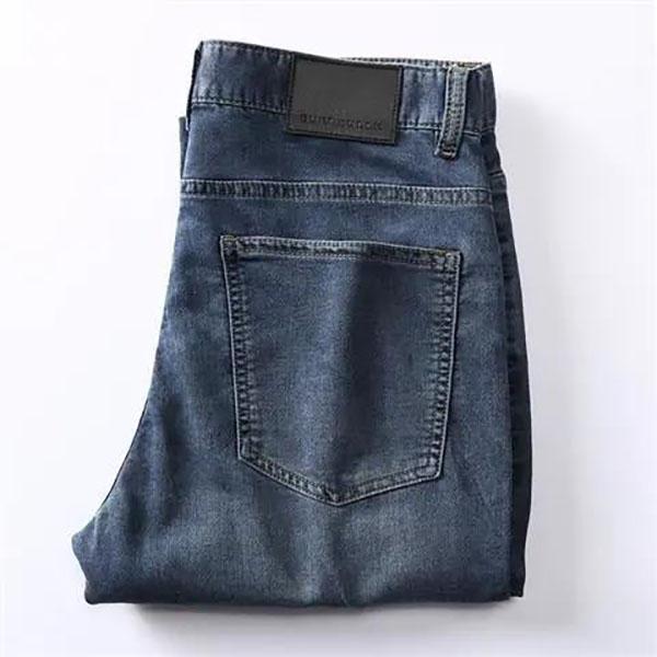 Soft and Comfortable High-end Men's Spring, Summer and Autumn Light-colored Thin Straight Stretch Jeans