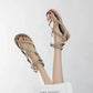All-match Word Buckle Clip-on Sandals Women's Summer Thick-soled Platform Shoes Women's Flat Roman Shoes