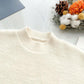 Autumn and Winter Long Loose Sweater Skirt Mohair Lace Stitching Dress Fashion Casual Women Bottoming Dress