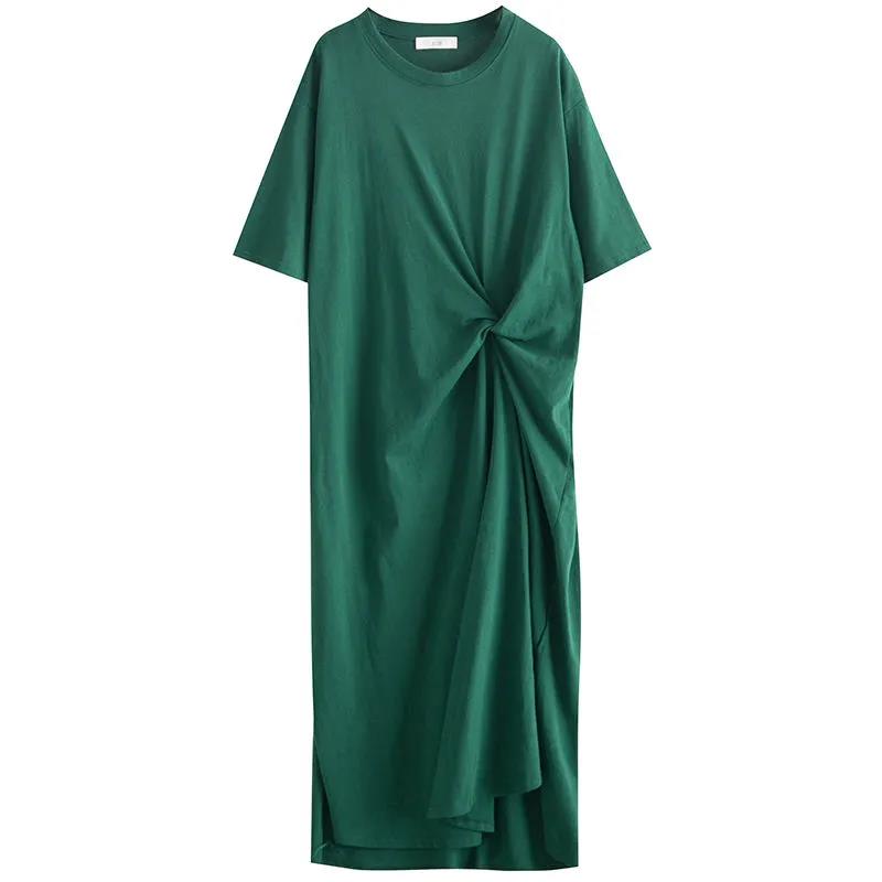 Popular Dresst Loose Casual Slim French Niche Dress Large Size Long T-shirt Dress Summer