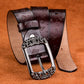 Belt New Retro Cowhide Leather Belt Women Fashion Embossing Pin Buckle Casual Jeans Wide