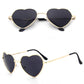 Heart Shaped sunglasses woman Lovely shades Sun Glasses for women candy color metal frame girl sungl