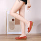 Women's Leather Shoes Single Shoes Tendon Sole Comfortable Work Shoes Non-slip Shoes Flat Casual Shoes Soft and Comfortable