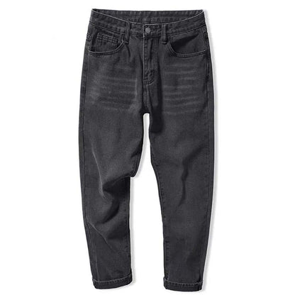 Summer New Style Black Wild Loose Straight Leg Jeans Casual Men's Trousers