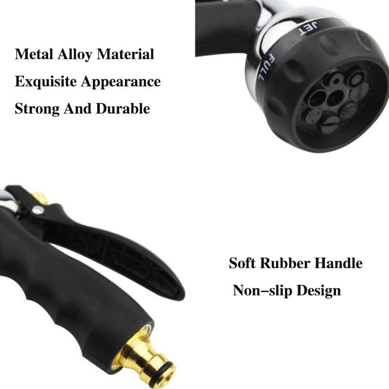 Multifunctional Metal Water Gun High Pressure Car Wash Household Garden Watering and Flower Sprinkler Connector Set