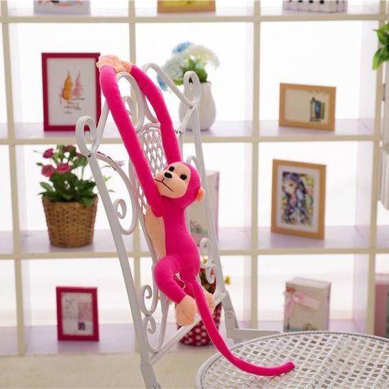 Lovely Baby Sleeping Appease Animal Long Arm Tail Monkey Doll Plush Toys Birthday Christmas Gifts