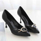 Soft Leather High-heeled Shoes Female Students Stiletto Spring  Autumn Fashion All-match 5cm Single Shoes Women