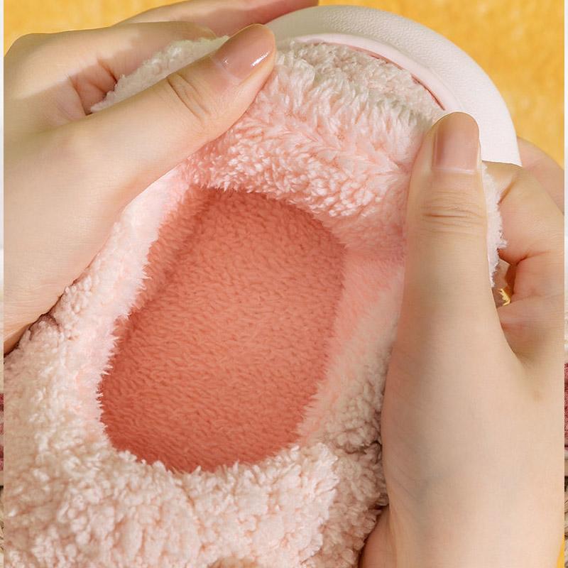 Cotton Slippers Women's Autumn and Winter Models Plush Cute Soft Sole All-inclusive with Home Non-slip Cold-proof Warmth Month Cotton Shoes