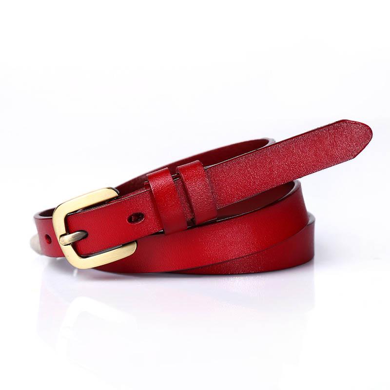 Women's Belt Thin Belt Square Pin Buckle Solid Color Simple