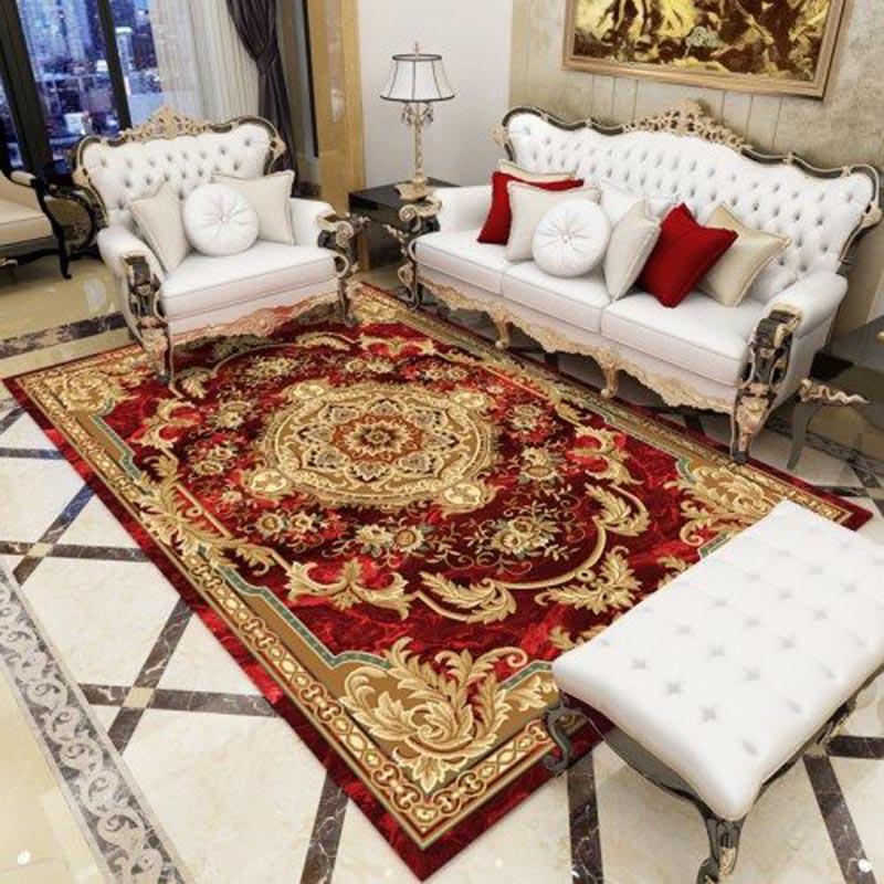 Modern Soft Persian Carpet for Living Room Non-slip European Carpet for Bedroom Bedside Rugs Parlor