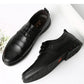 Cowhide Shoes Men's Casual Shoes Peas Shoes Lazy Pedal Dad Middle-aged and Elderly Shoes Men's Shoes Non-slip Walking Shoes Formal Business Shoes