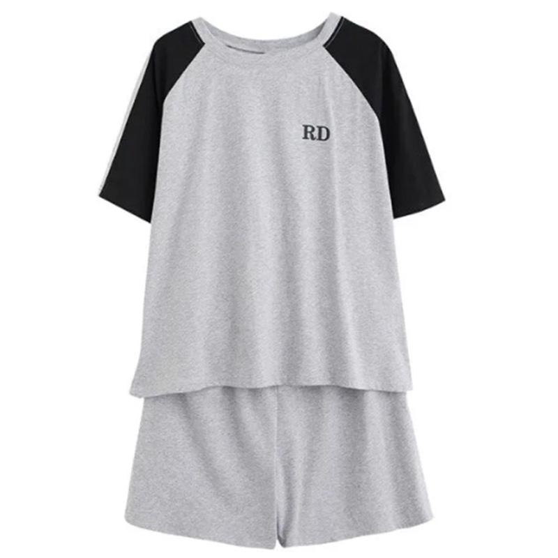 Summer Casual Sports Suit Women's Fashion Loose Large Size Comfortable and Thin Short-sleeved Shorts Two-piece Trendy