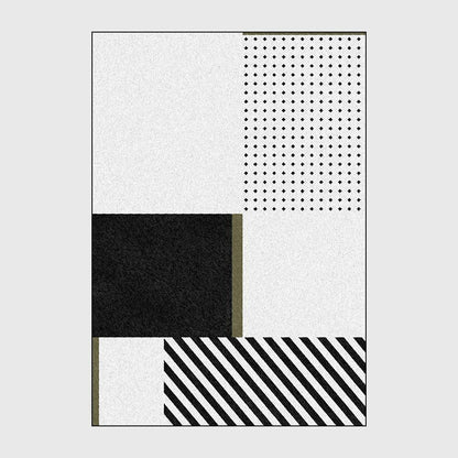 Simple and Fashionable Carpet Modern Geometric Striped Splicing Household Carpet Bedroom Living Room Kitchen Bedside Non-slip Floor Mat Carpet