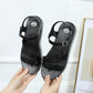 Sandals Women's Summer Flat Bottom Fashion All-match Mid-heel Platform Sandals and Slippers Outside Wear Non-slip Beach Jelly Shoes Sandals