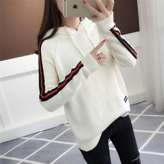 Hood Top Autumn Winter Sweatshirt Cotton Women's Sweatshirt Wild Large Size Long Sleeve Warm