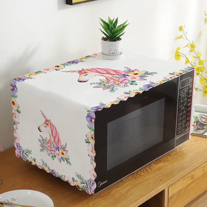 35*100cm Microwave Oven Cover Dust Cover Cloth Cover Oil Cover Cloth Oven Cover Three Sides All-inclusive