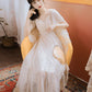 Summer Super Fairy Long Slim Mesh Chiffon Party Dress Simple Elegant Lace A-line Graceful Dress