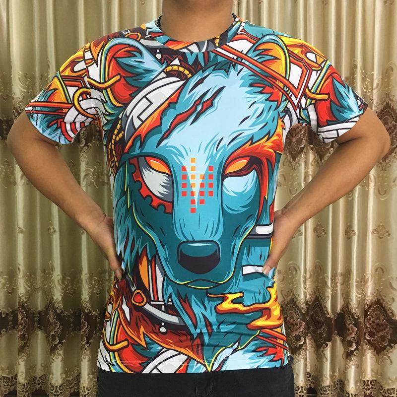 Men's personality short-sleeved T-shirt large size men's clothes summer 3D digital printing T-shirt