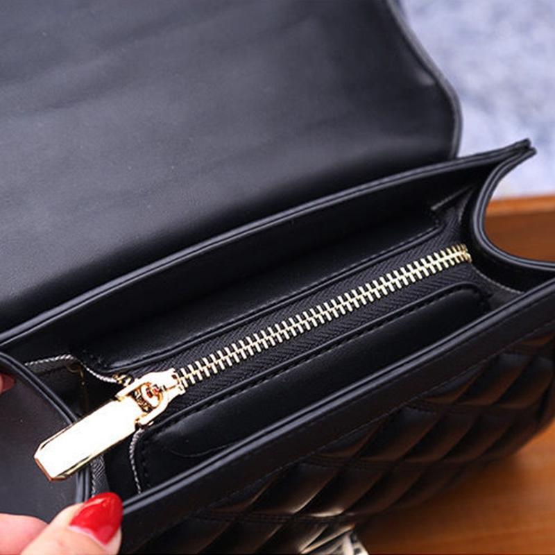 Ladies Leather Zip Tote Bag Versatile One Shoulder Messenger Bag