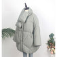 Scarf Down Jacket Women's Mid-length Korean Style Loose Thick Literary Simple Fashion Large Size Jacket