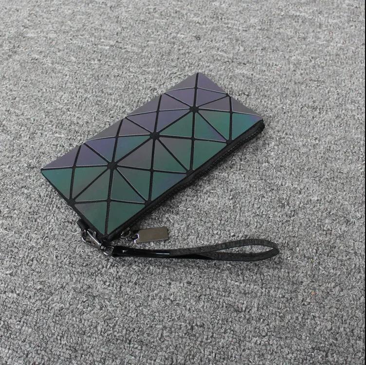Luminous Women Clutches Bag Portable Large Capacity Wallets with Coin Pocket Zipper Purse