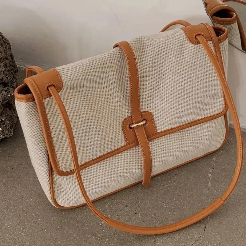 Women Canvas Crossbody Bags Travel Casual Large Daily Shoulder Handbag Simple Large Capacity