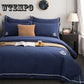 Comfortable Soft Cotton Quilt Set Bed Skirt Four-piece Lace Quilt Cover Solid Color Princess