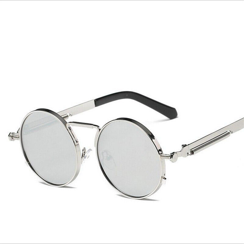 WTEMPO High Quality Metal Frame Round Sun Glasses For Men Women Fashion UV400 Clear Lens Mens Sungla