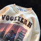 Autumn and Winter New American Retro Trend National Tide Landscape Printing Couple All-match Loose and Lazy Wind Round Neck Sweater
