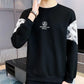 Autumn Boys Round Neck Sweater Stitching Printing Loose Long-sleeved Sweatshirts Youth Loose Blouse