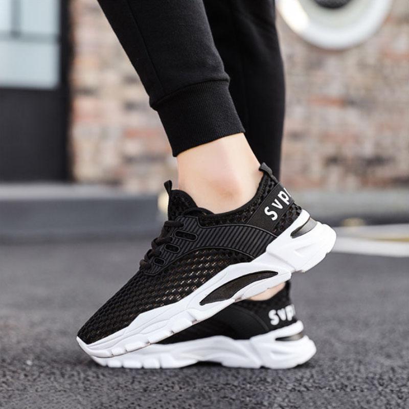 Summer Thin Sports Shoes Men's Breathable Mesh Surface Trend Casual All-match Light Running Shoes