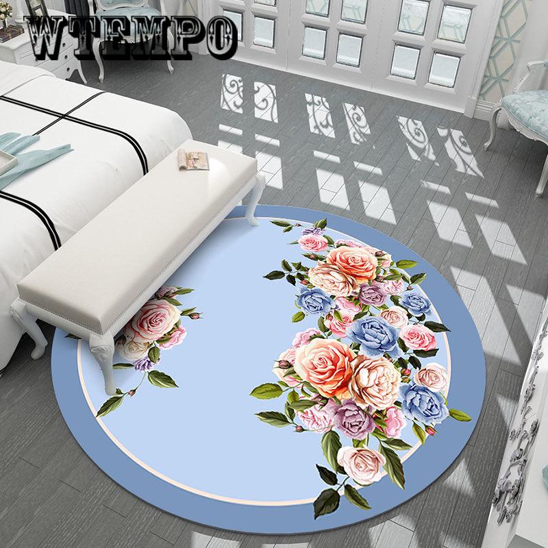 Retro style carpet living room carpet soft room carpet sofa cushion yoga mat Chinese round carpet