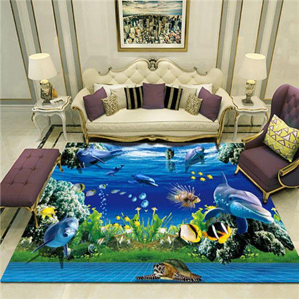 3D Modern Minimalist Light Luxury Carpet Abstract Nordic Living Room Bedroom Bedside Blanket