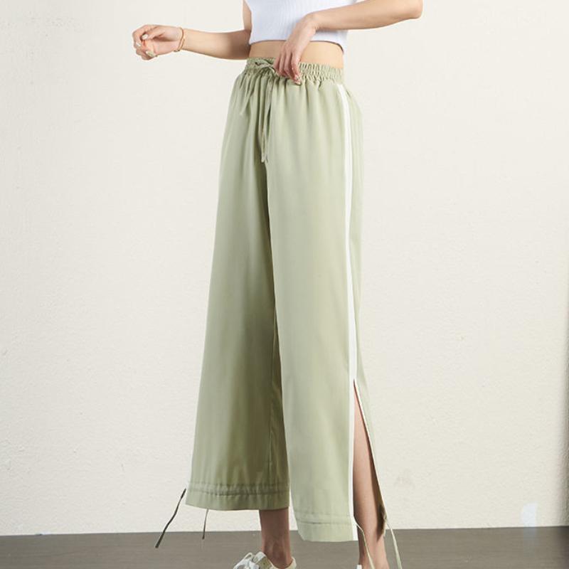 Ice Silk Wide-leg Pants Women's High Waist Drape Summer Thin Pants Women's Lantern Sports Bud Casual Pants