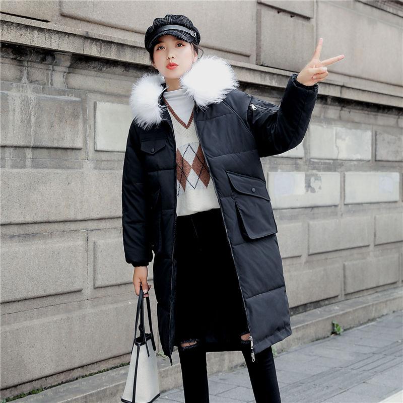 Women's Mid-length Over-the-knee Winter Padded Clothes Fashion Loose Students Thick Bread Clothes