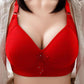 Women's Thin Top Support Anti-sagging Side-receiving No Steel Ring Anti-glare Breathable Gathering Photosensitive Surface Hollow Design Large Size Bra