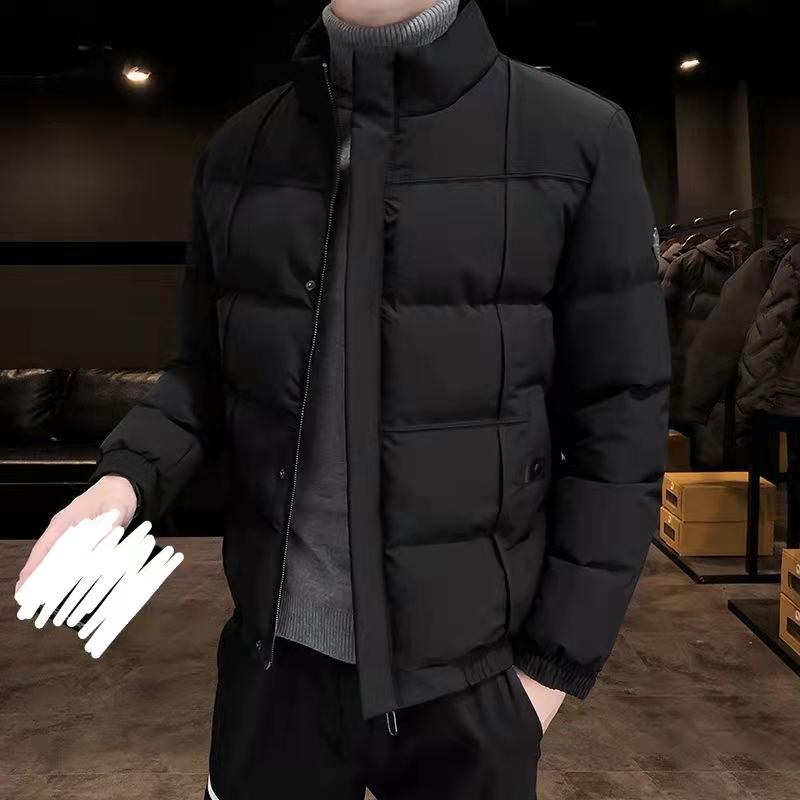 Winter Padded Jacket Men's Jacket Trend Padded Jacket Thickening Short Stand-up Collar Warm Padded Jacket Top