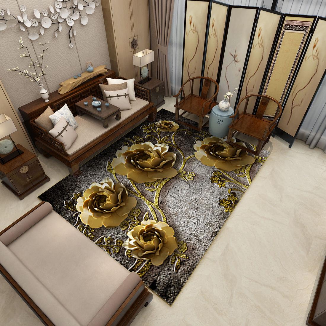 3D Carpet  Living Room Bedroom Hallway Kitchen Bathroom Rug Absorb Water Non-slip Mat