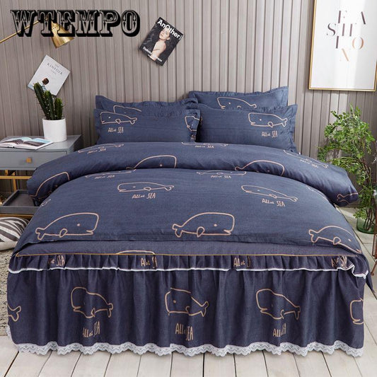 Flowers Bedding Sets Girl Teen Duvet Cover Pillowcase Stripe Bed Sheet twin queen king size
