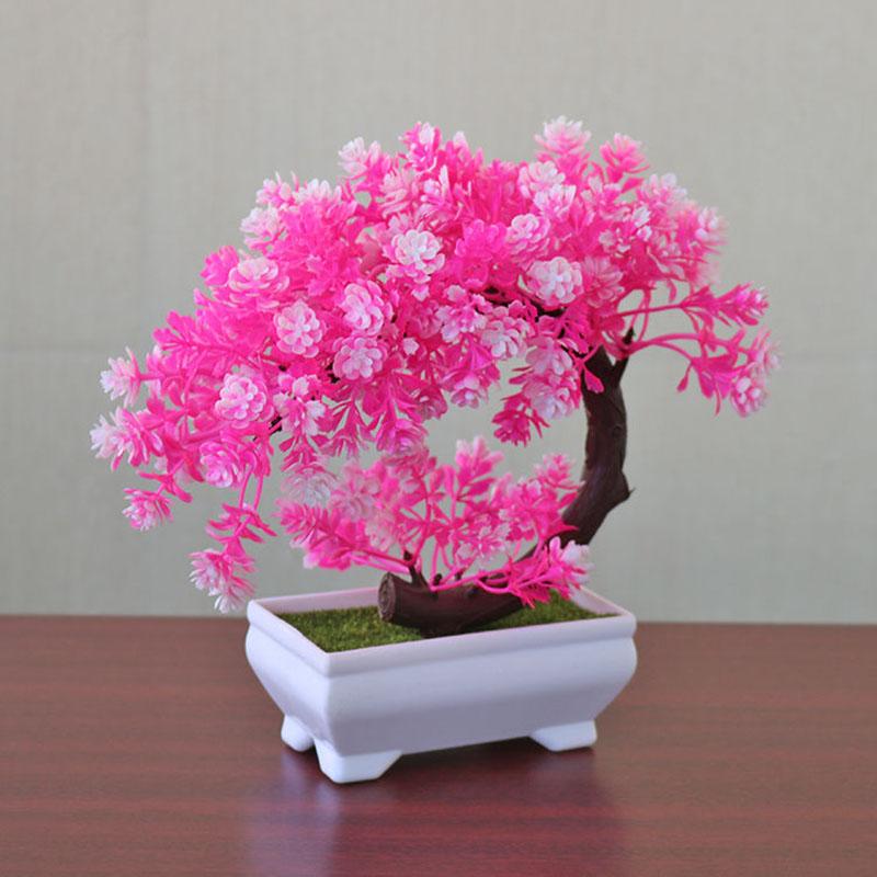 Fake Flower Potted Plant Decoration Living Room Bedroom Flower Arrangement Potted Plant Simulation Flower Set Bonsai Cabinet Decoration Decoration