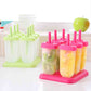 6/12pcs DIY Ice Cream Popsicle Mould +Silicone Tray Dessert Summer Icebox Lolly Mould