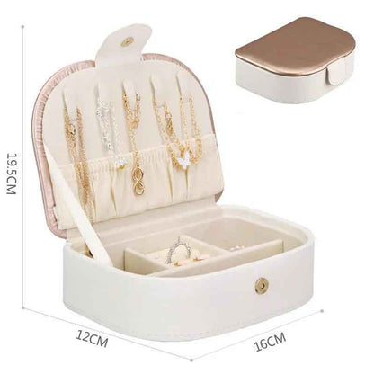 Jewelry Storage Box Small Necklace Ring Earrings Earrings Storage Artifact Portable Travel Simple Jewelry Jewelry Box