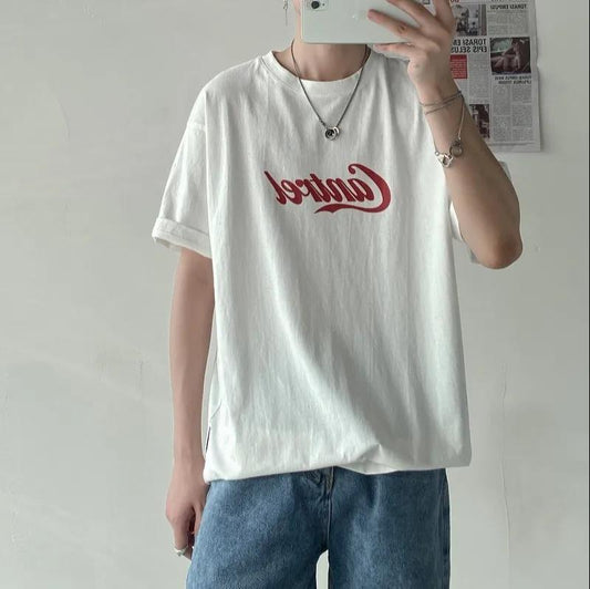 100% Cotton Summer T-shirt All-match Loose Half Sleeve Top