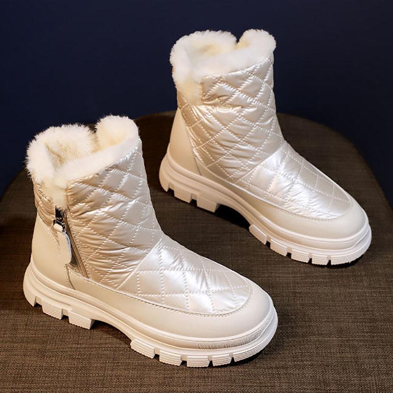 Thick-soled Snow Boots Women's Waterproof Winter Plus Velvet Cotton Shoes Wild Warm Cotton Boots Martin Short Boots