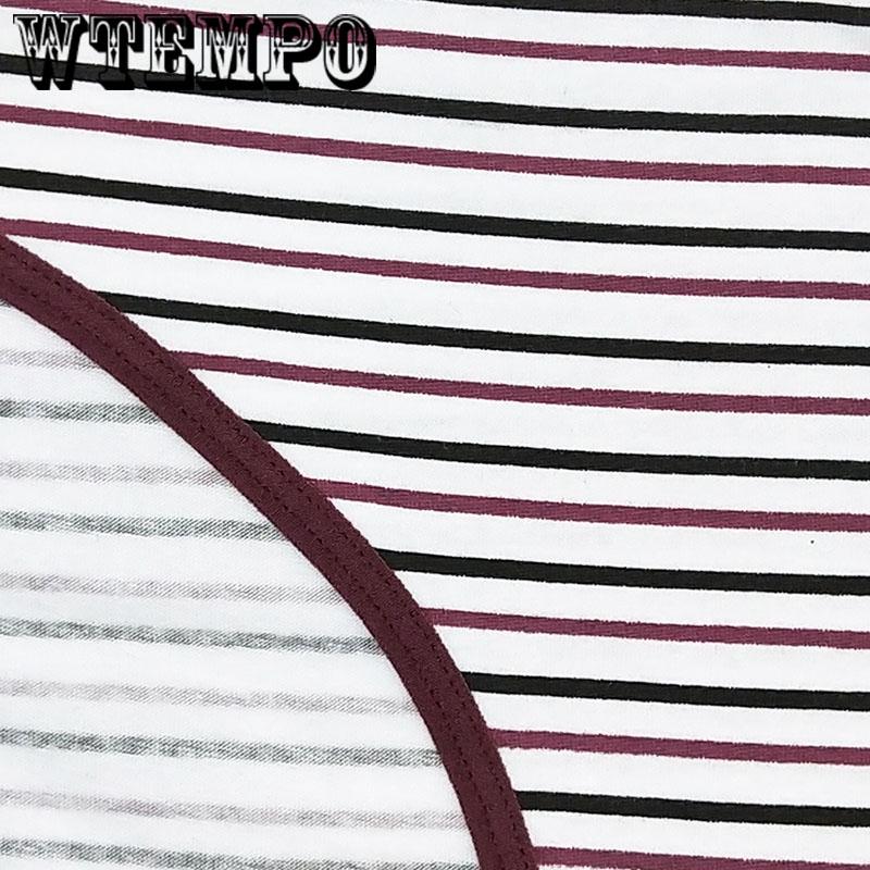 WTEMPO 6 Pcs/Lot plus size Women Panties Cotton Female Underwear Sexy Briefs Lingerie Striped Print