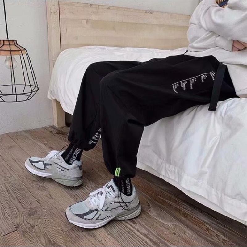 Overalls Women's Loose-fitting Feet Ins Tide Summer Thin Section Handsome Cool Straight Wide-legged Thin Pants Trend