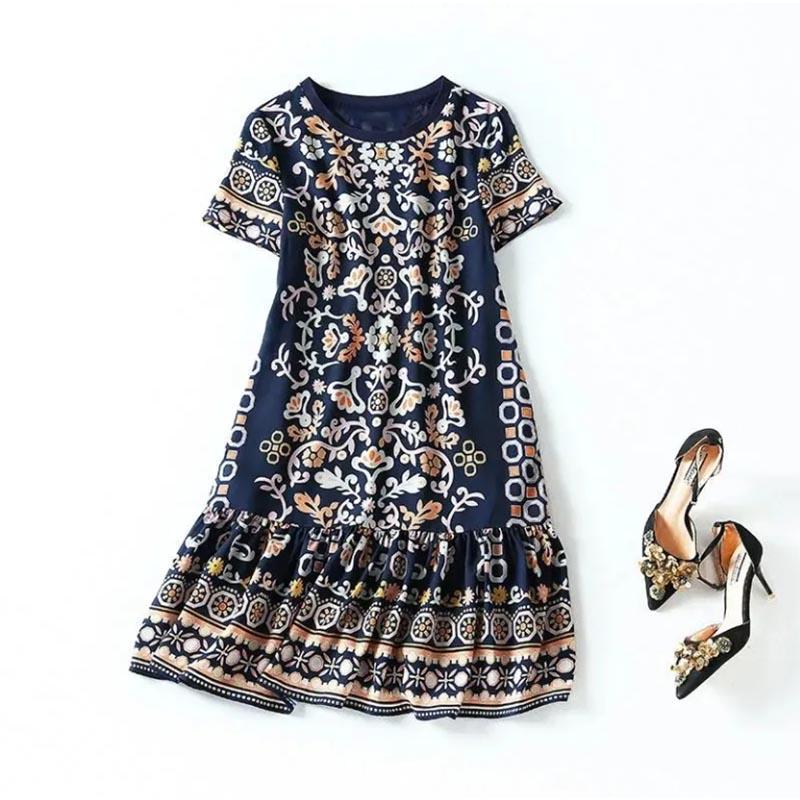 Dress Women's Summer Mid-length Temperament Floral Skirt Small Fashion Skirt
